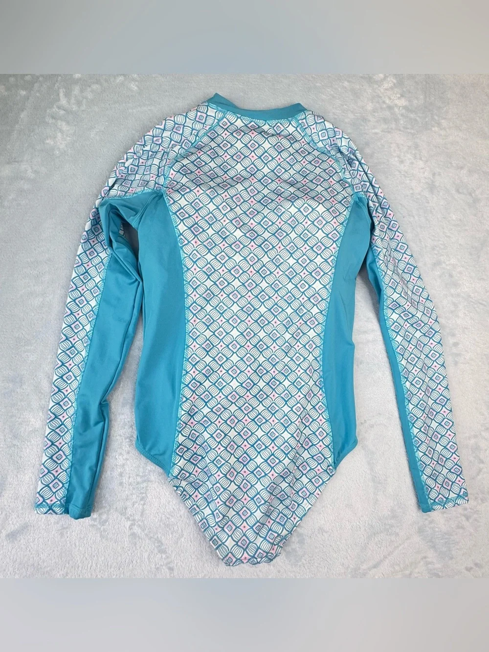 Cabana Life Preppy Geo One Piece Unisuit Long Sleeve Size M